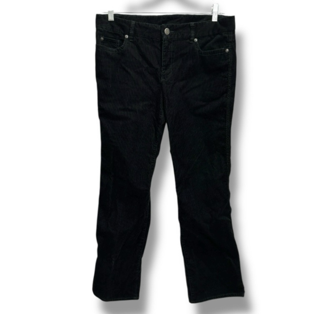 Y2K J.Crew Favorite Fit Black Stretch Vintage Corduroy Pants Women’s Size 12R